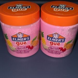 Elmer's Gue Pre Made Slime, Fruity Slushie Crunchy Scented Slime, 2 Count